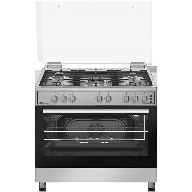 AKAI GAS COOKER 90x60cm CLOSE DOOR GRILL AGC-966RFS Made In Turkey. 1 Year Warranty