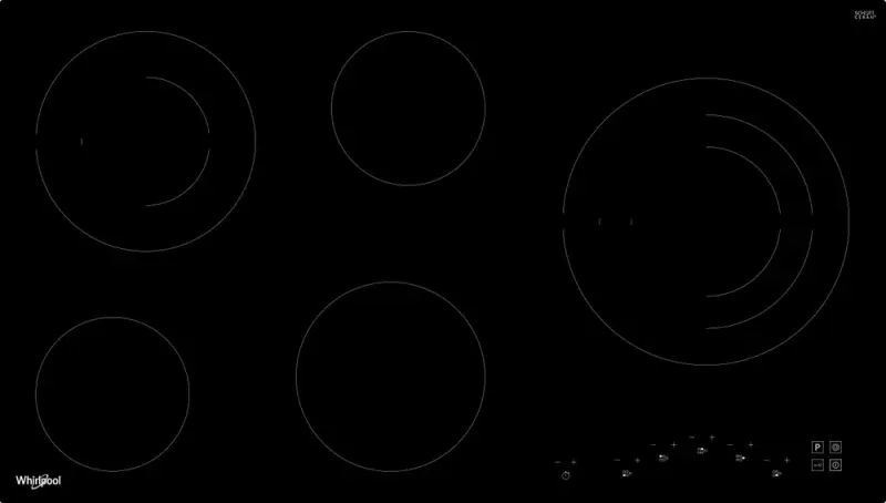 WHIRLPOOL BI CERAMIC HOB 90CM AKT-9020 B