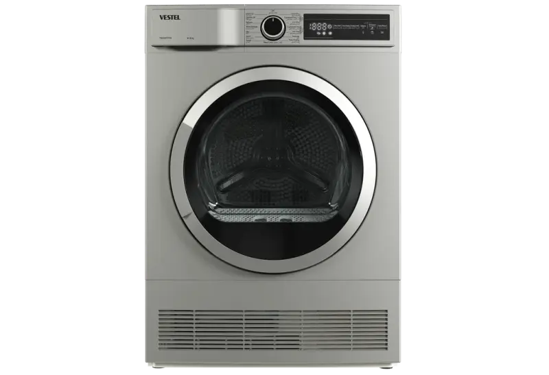 VESTEL CONDENSER DRYER 8 KG SILVER COLOR TDC8SGT2TDS MADE IN TURKEY ( 1 YEAR FULL WARRANTY )