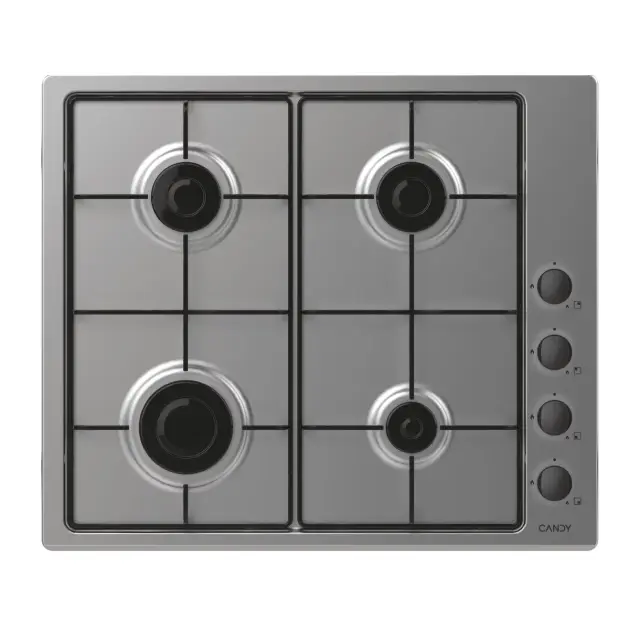 CANDY BI GAS HOB 60 CM STEEL CHG6BRXLPG