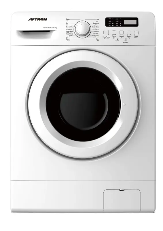 AFTRON WASHER FRONT LOAD 8 KG INVERTER WHITE AFWF8140WI 