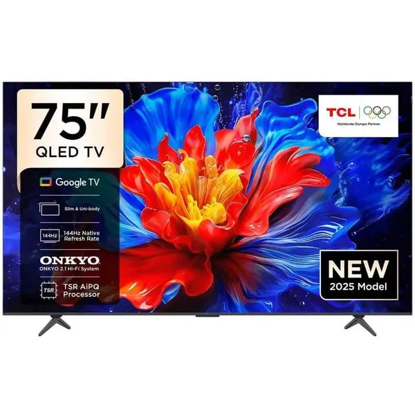 TCL LED 75" 4K QLED GOOGLE TV 75P8K 144 HZ