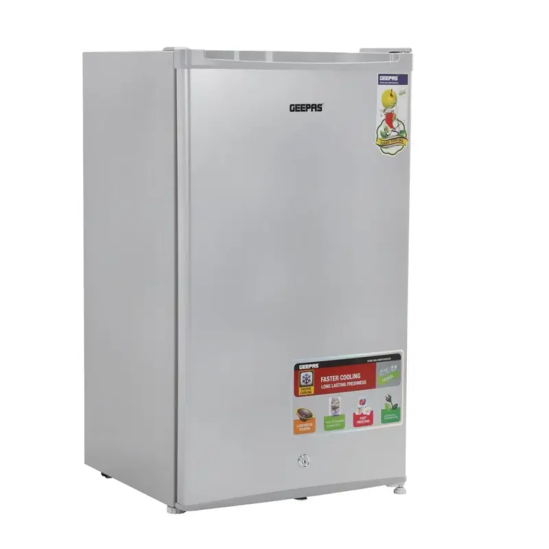 GEEPAS REFRIGERATOR 110 LTR SINGLE DOOR SILVER GRF119SPE