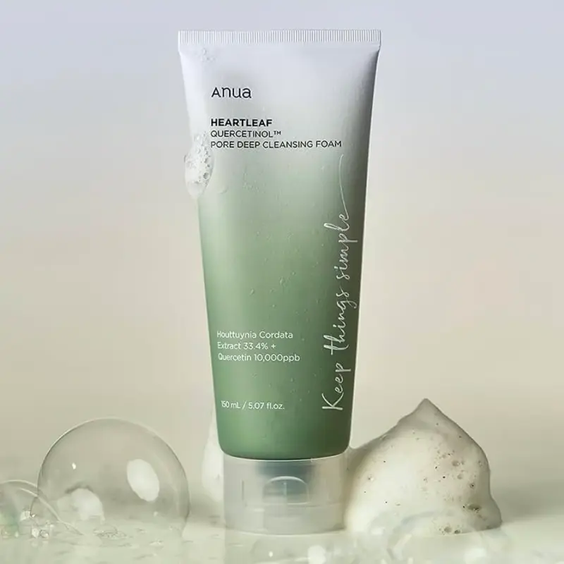 anua heartlife pore deep cleansing foam