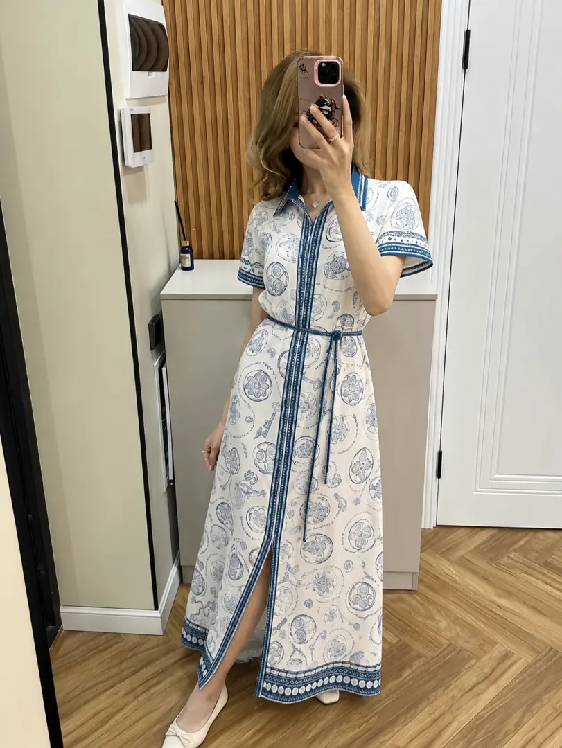 Azure Coast Shirt Dress