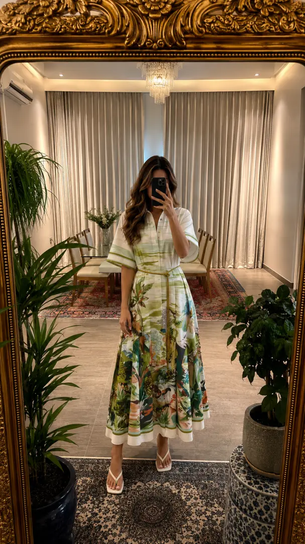 Olive Garden Midi Dress