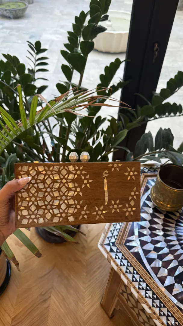 Luxury mother of pearls clutch