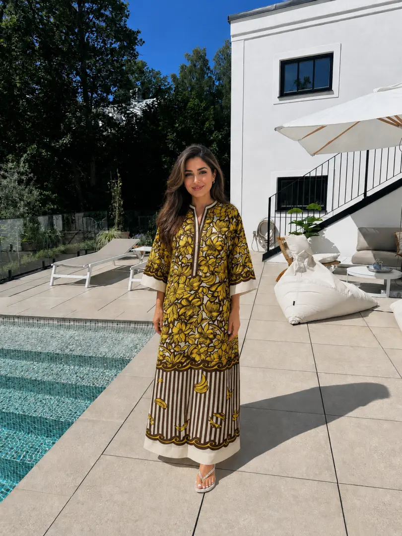 Golden Bloom Kaftan