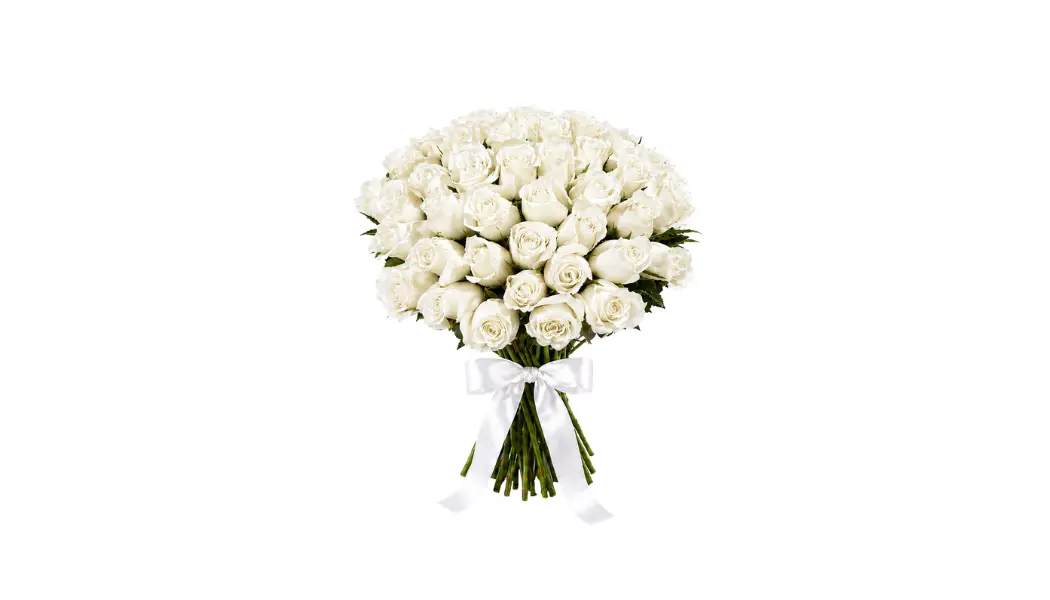 25 White Rose Bouquet
