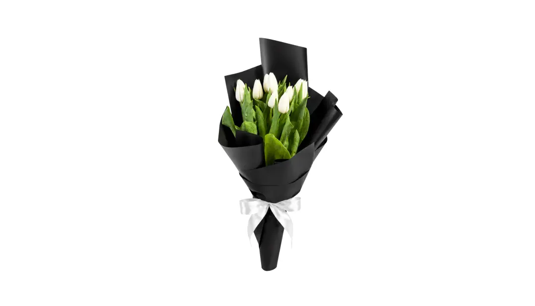 White Tulips (Black Wrap)