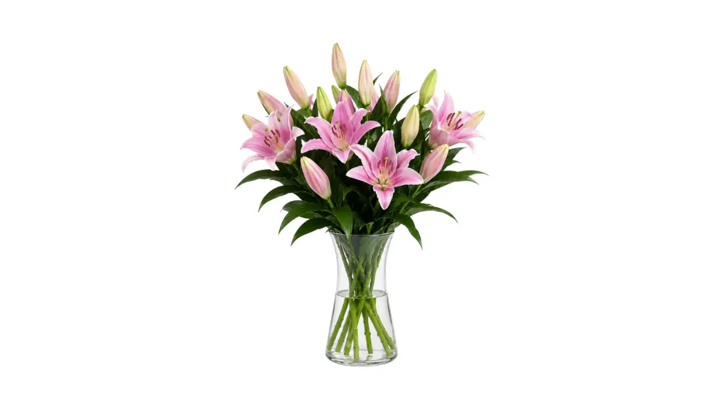 Pink Lily Vase Arrangement