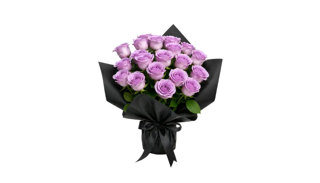 20 Purple Rose Standing Bouquet