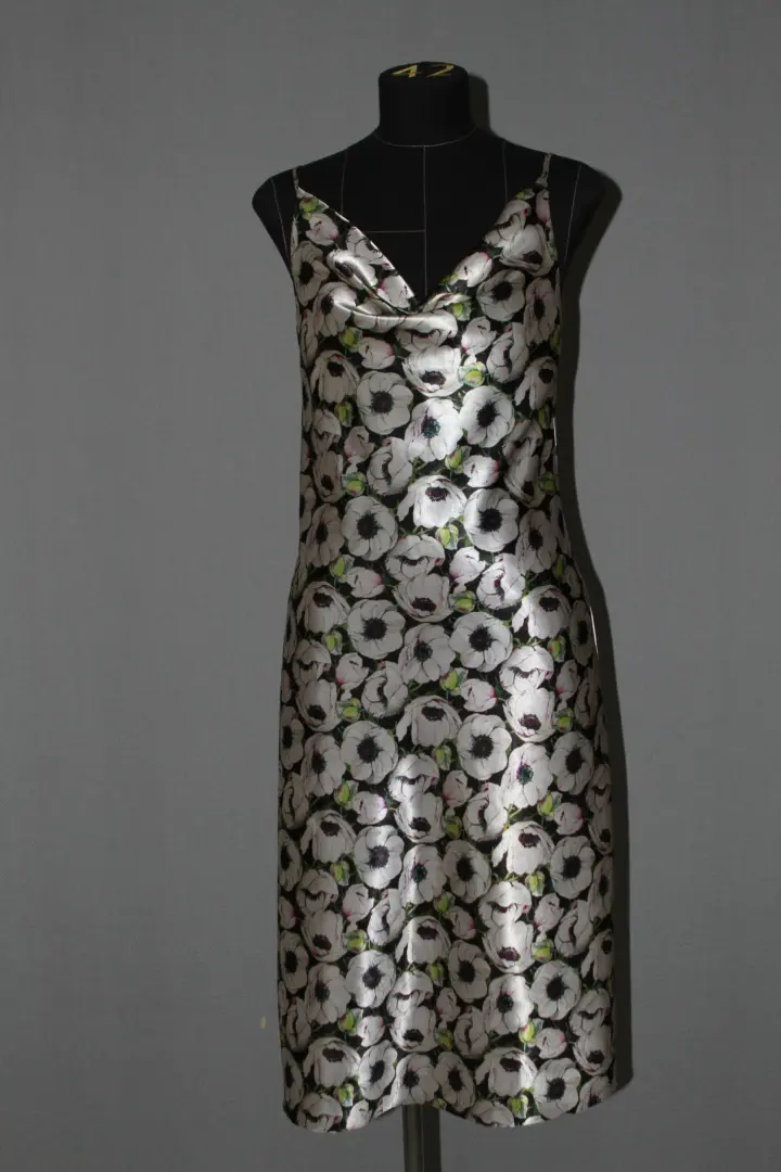 Floral cowl dress