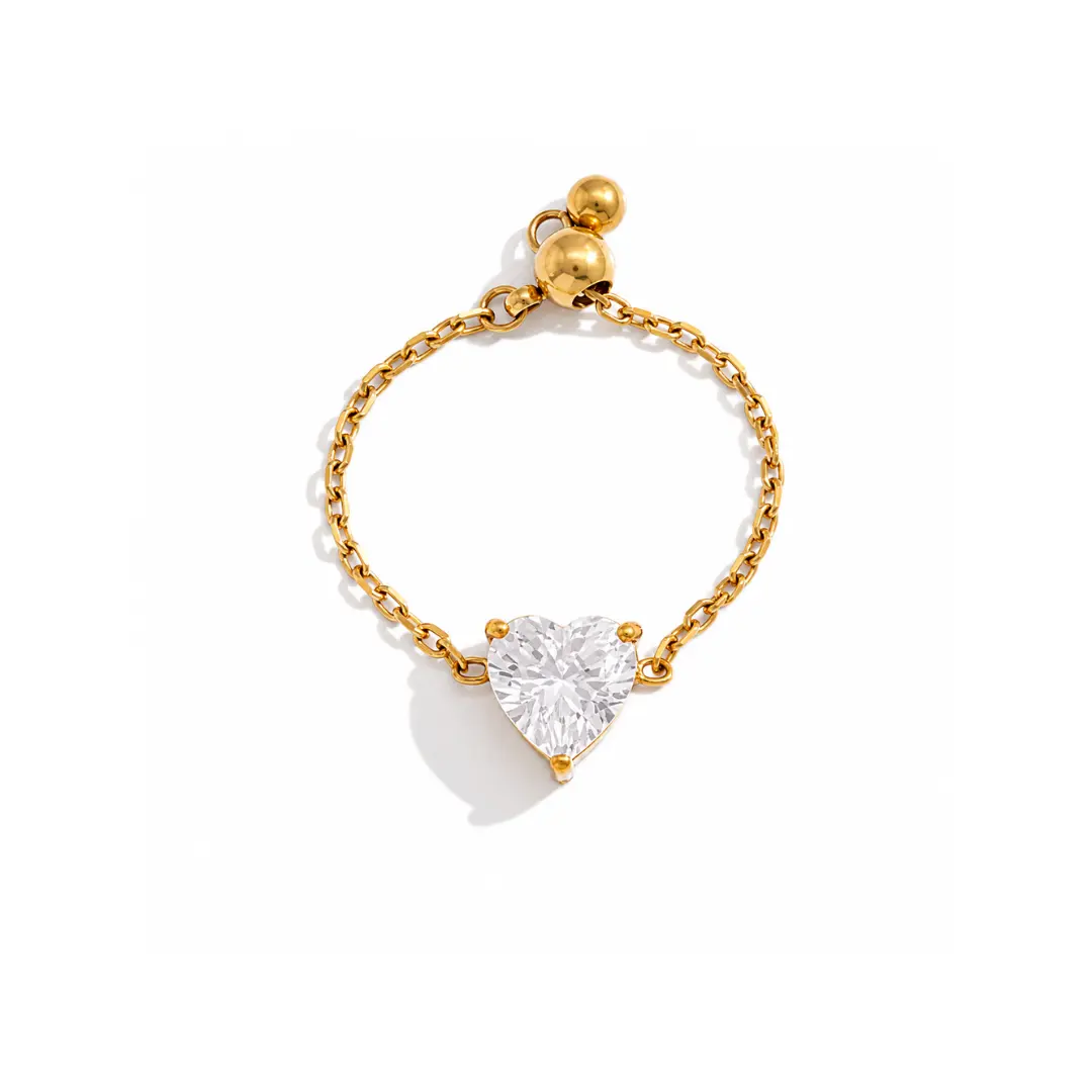 Heart Chain Ring