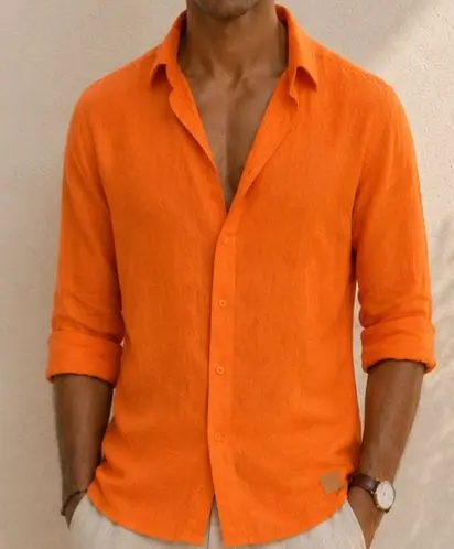 SUMMER ORANGE SHIRT