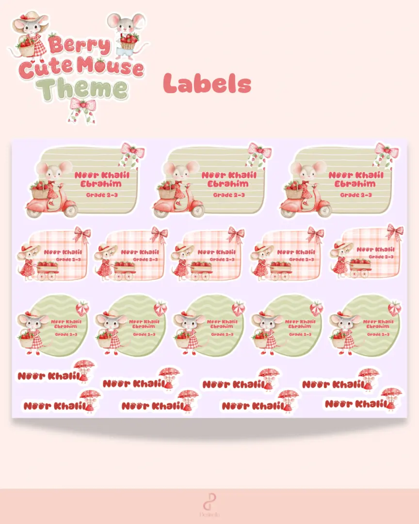 ليبلات بثيم Berry cute mouse