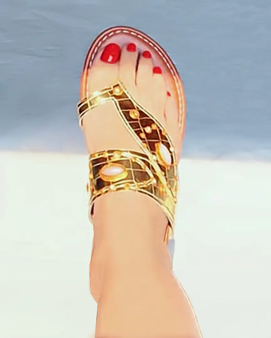 Gold Pearled Flat
