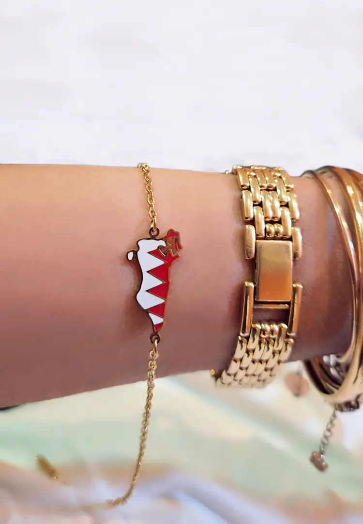 Bahrain Map Bracelet