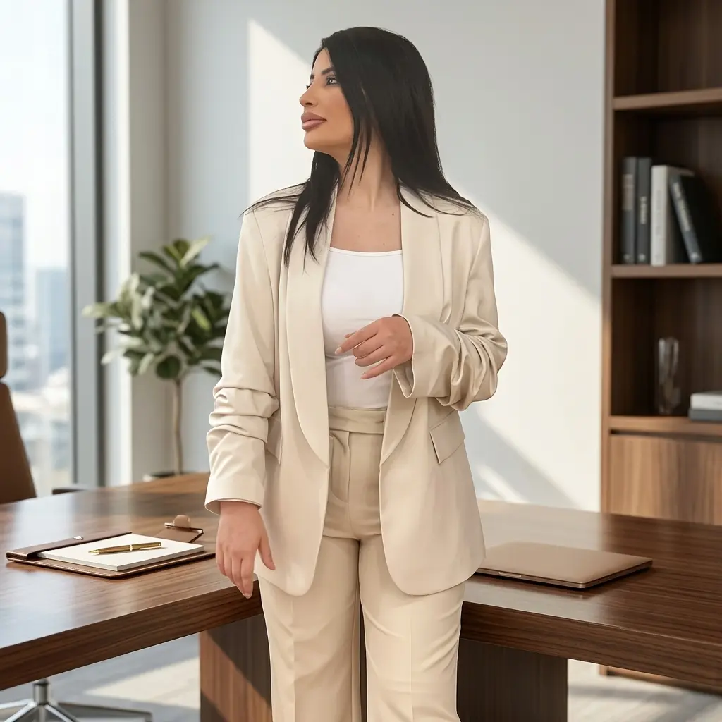 Beige  Blazer S00033