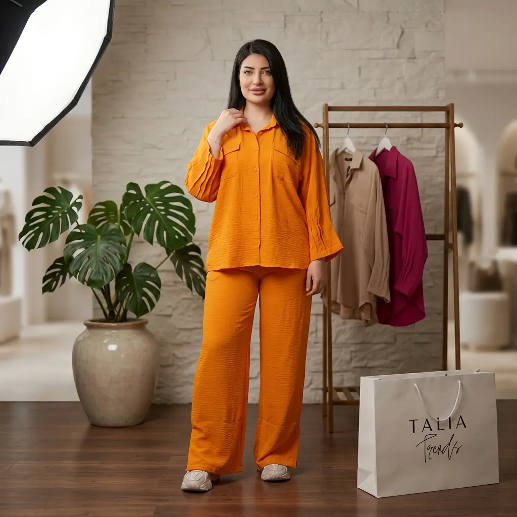 Orange Color - Two Piece Outfits