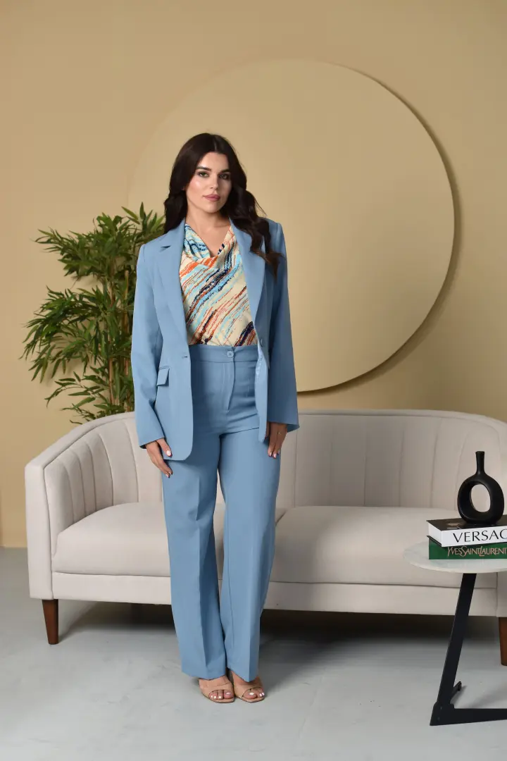 Sky Blue Two Pieces Outfit- LF0626-05
