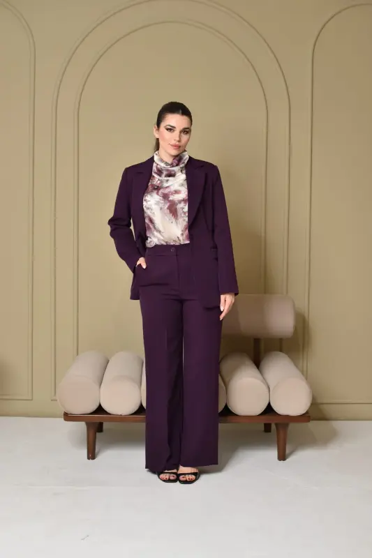 Purple Suit Two Pieces- LF0225-3
