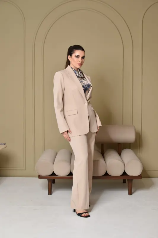 Beige Two Pieces Outfit- LF0225-4