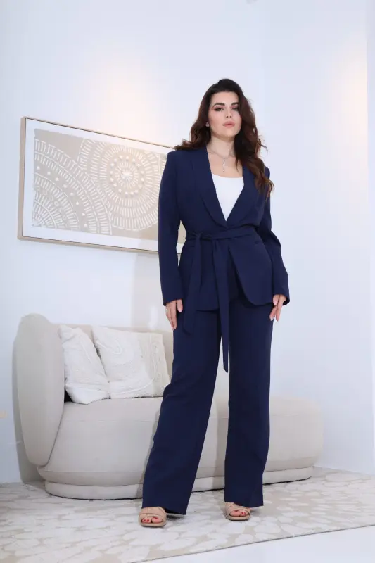 Navy Blue Colour Two Pieces Outfit - MF1225-4