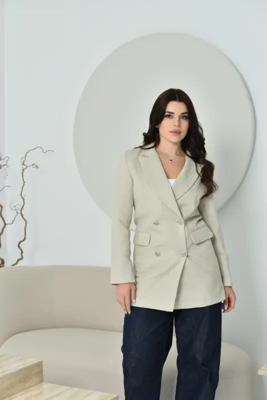Beige Color Blazer- LF02-24