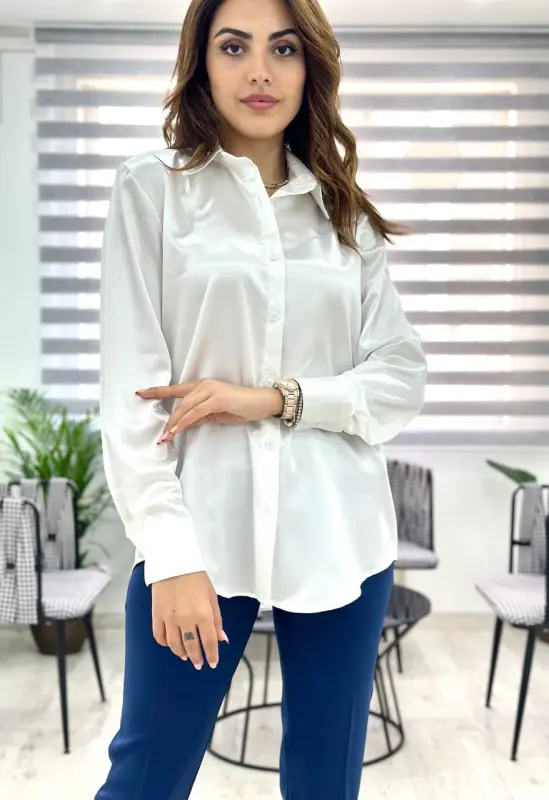White Shirt Satin