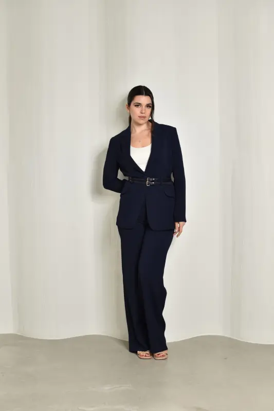 Navy Blue Suit  with two  Belt GC2925-3