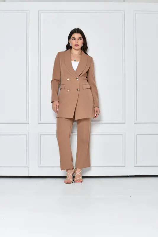 Tan Brown Suit - Two Piece Outfits