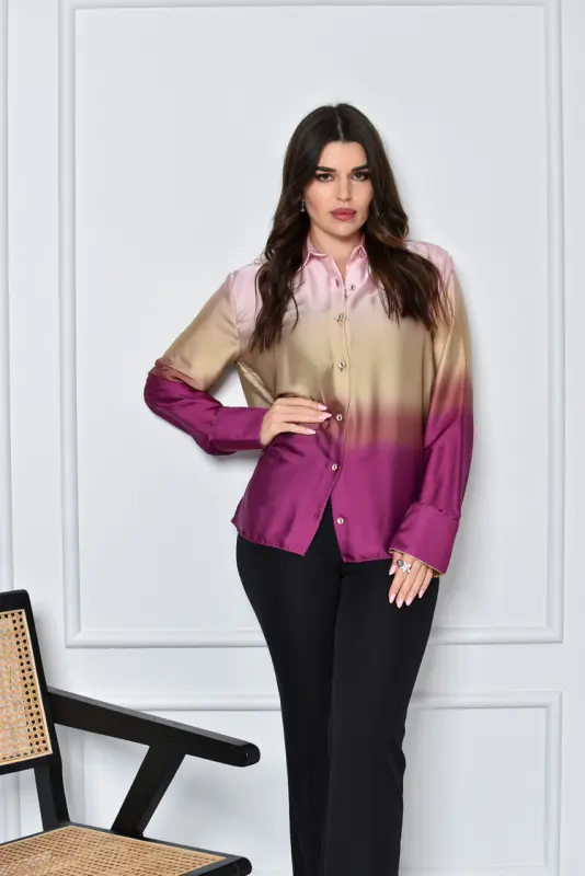 Pink with Maroon Shirt