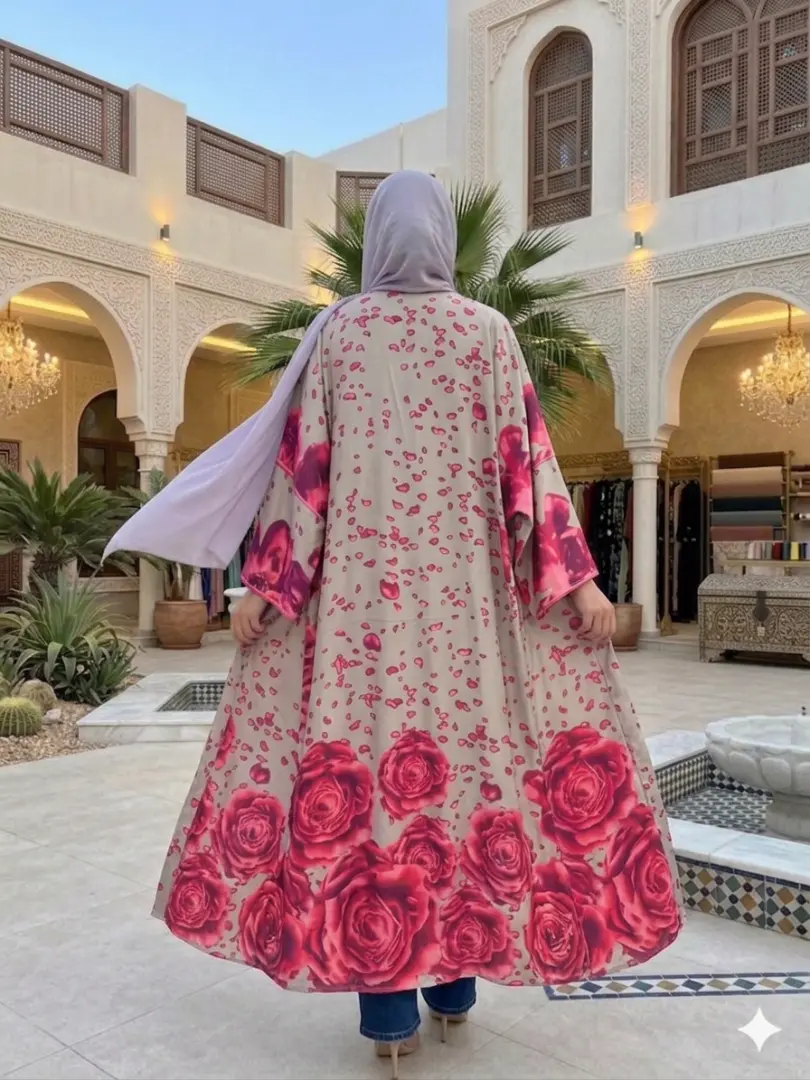 عباية حرير هندي مع الشيلة
