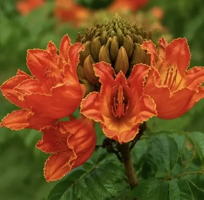 شجرة التوليب الأفريقية (Spathodea Campanulata)