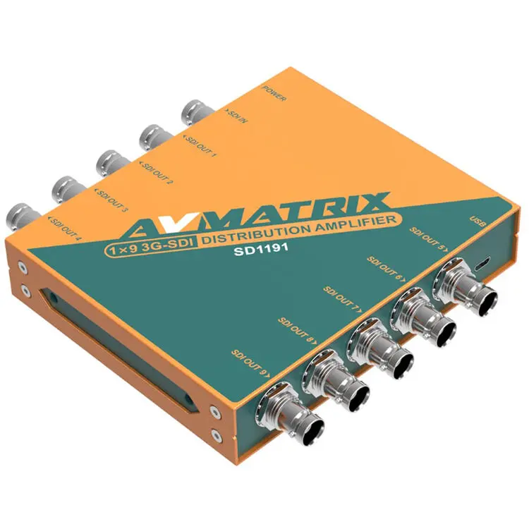 AVMATRIX  SD1191 1x9 3G-SDI Reclocking Distribution Amplifier