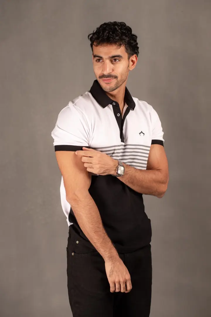 BLACK & WHITE POLO T-SHIRT