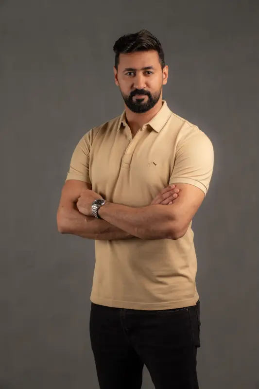 Beige Polo T-shirt