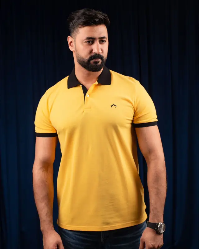 YELLOW POLO T-SHIRT