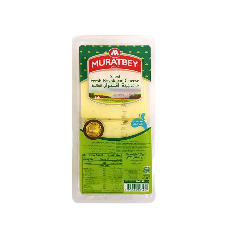 MURATBEY Sliced Kashkaval Cheese - 225g