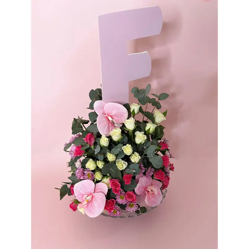Floral Letters pink