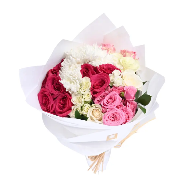 Bubbly Pink and White