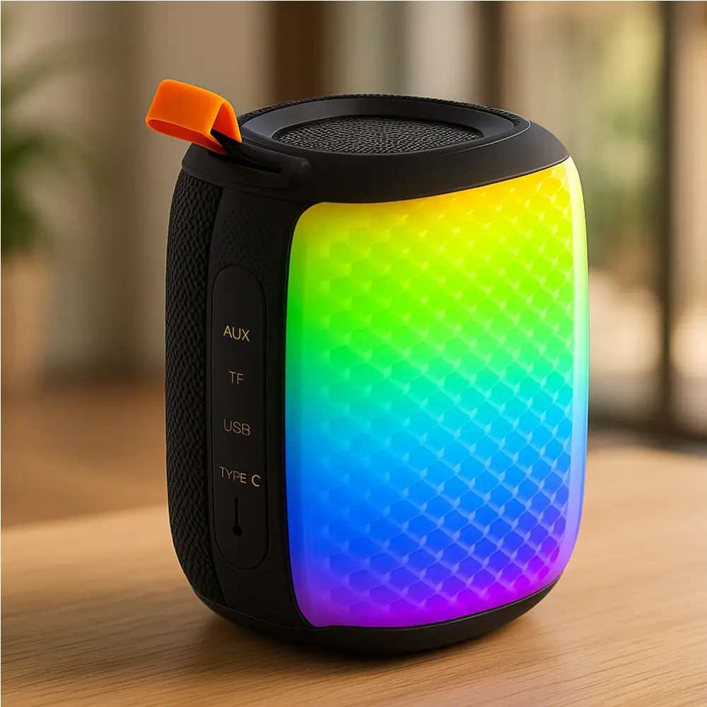 مكبر صوت بلوتوث محمول HainoTeko TB-6 مع إضاءة RGB، 10 واط