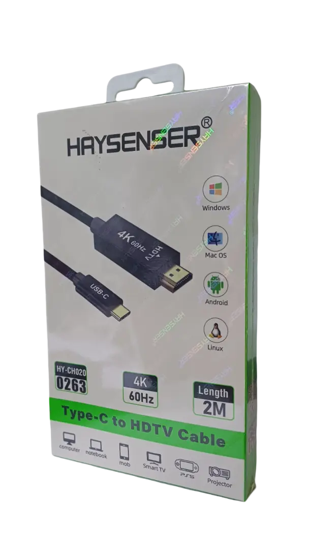 كابل Type C إلى HDMI 4K@60Hz كابل تحويل USB-C إلى HDMI