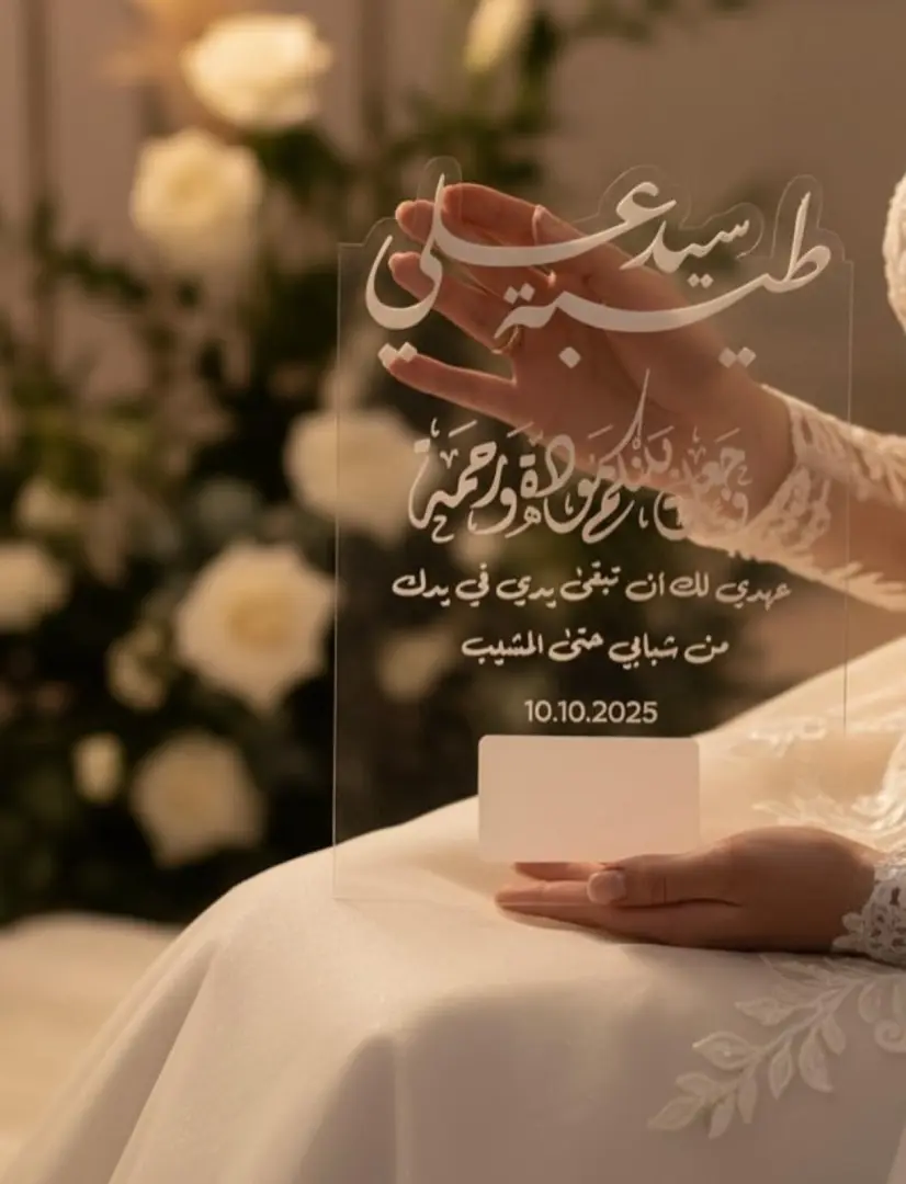 ✨  لوحة بصمات بالاكريلك الشفاف