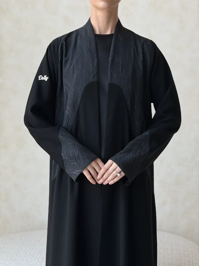 عباية الجاكارد الاسود