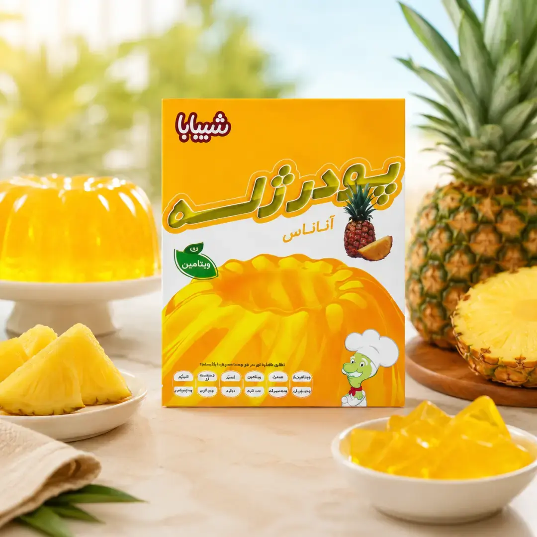 مسحوق جيلي بنكهة الأناناس من شيبا