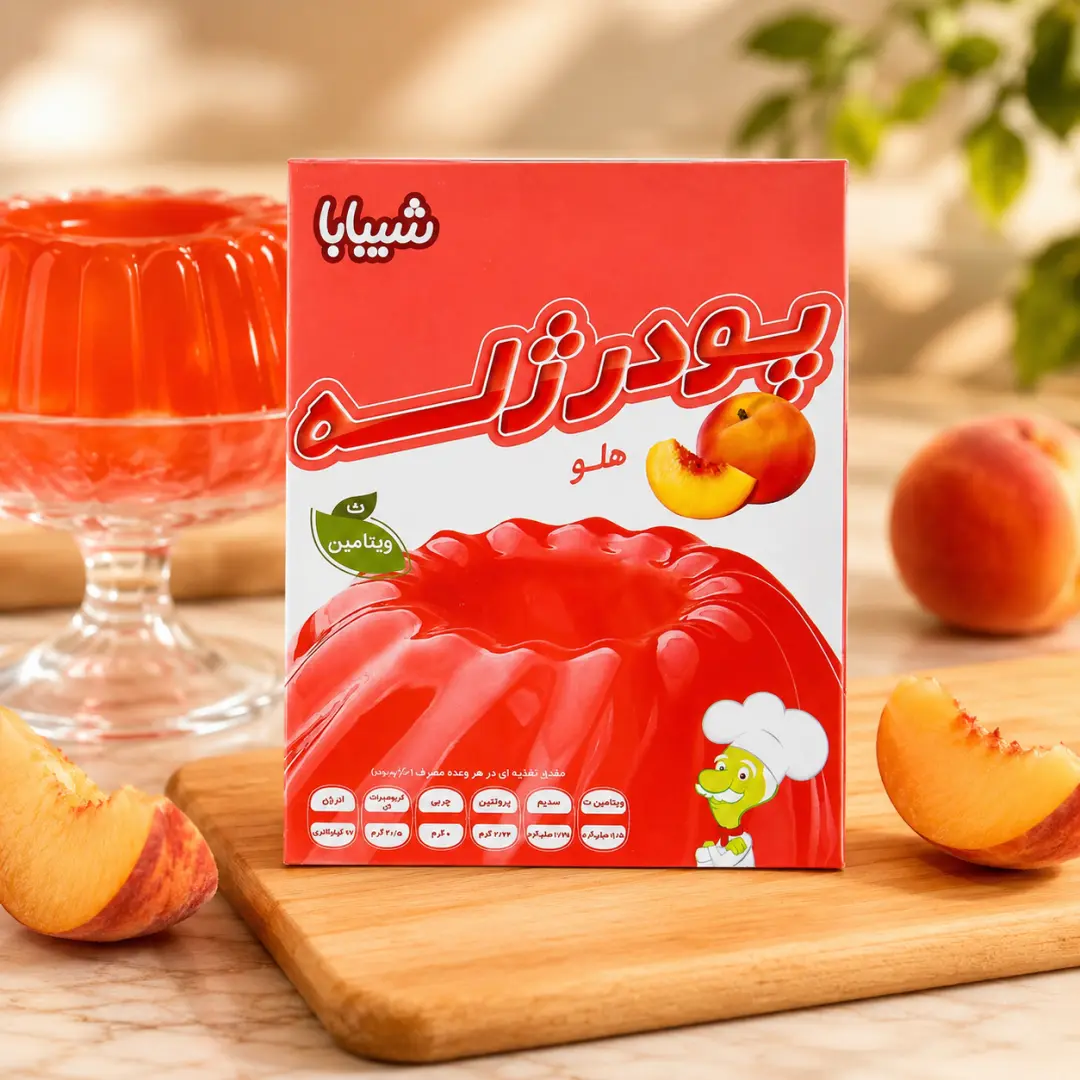 مسحوق جيلي بنكهة الخوخ من شيبابا
