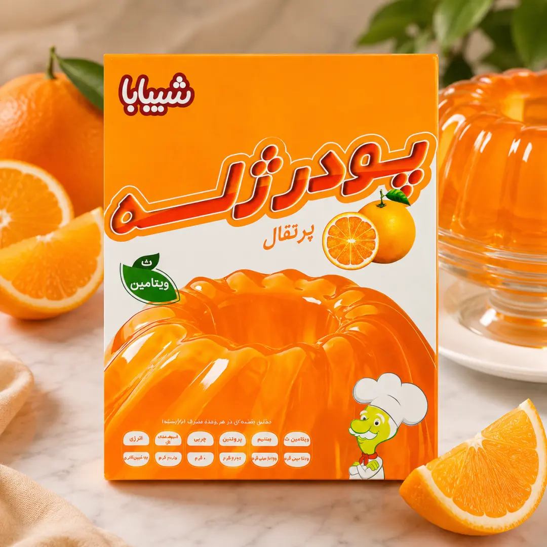 مسحوق جيلي بنكهة البرتقال من شيبابا