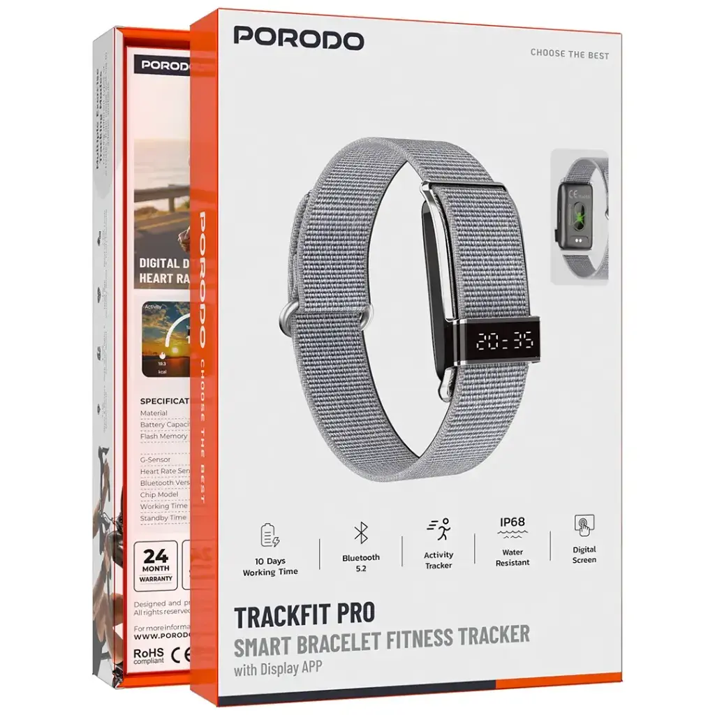 سوار Porodo Trackfit Pro الذكي لتتبع اللياقة